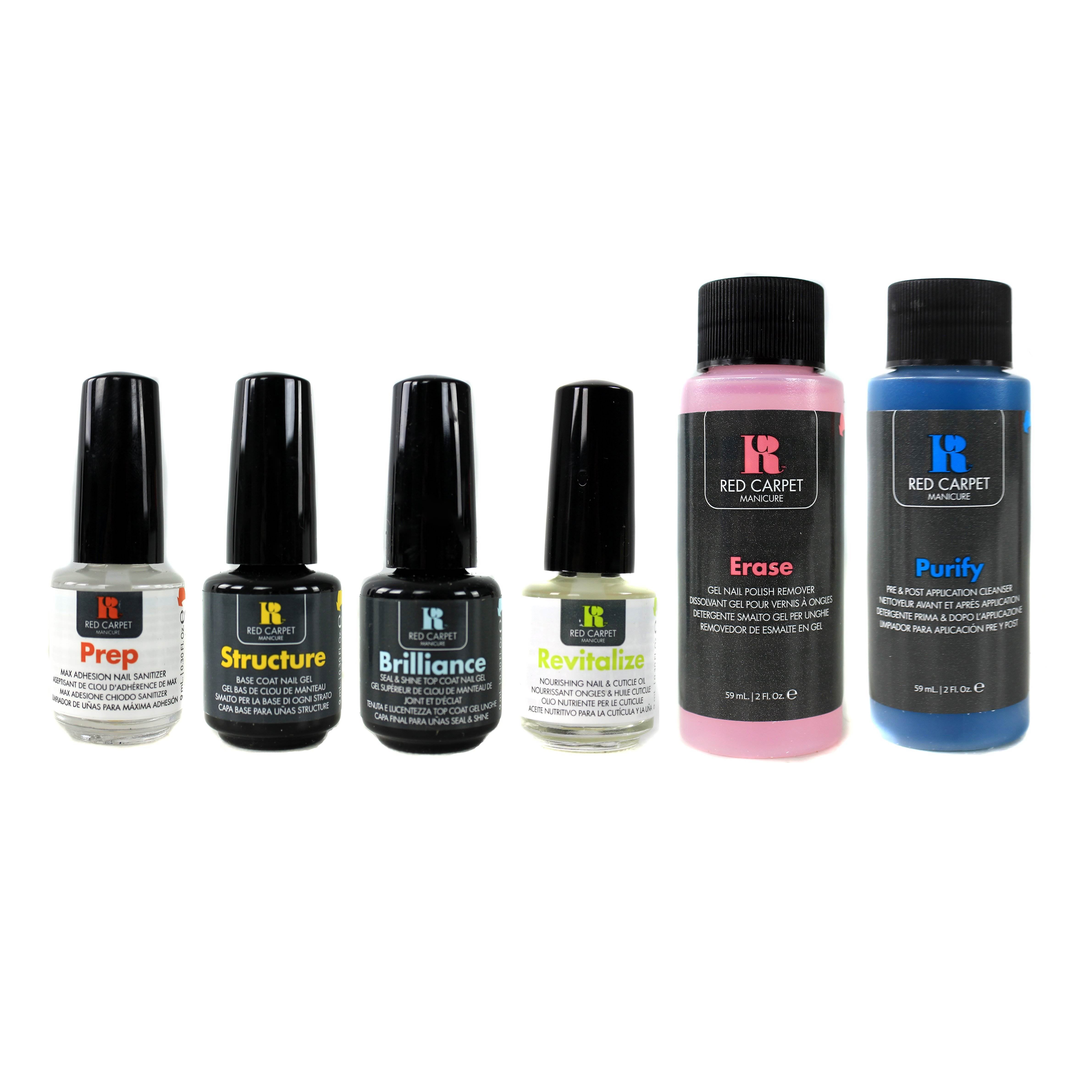 Red Carpet Manicure LED Professional Gel Polish Application 3 Step Starter Kit