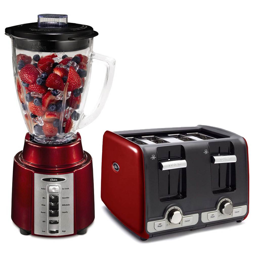 Oster 8 Speed 450 Watt 6 Cup Blender + 4-Slice Toaster with Extra Wide Slots