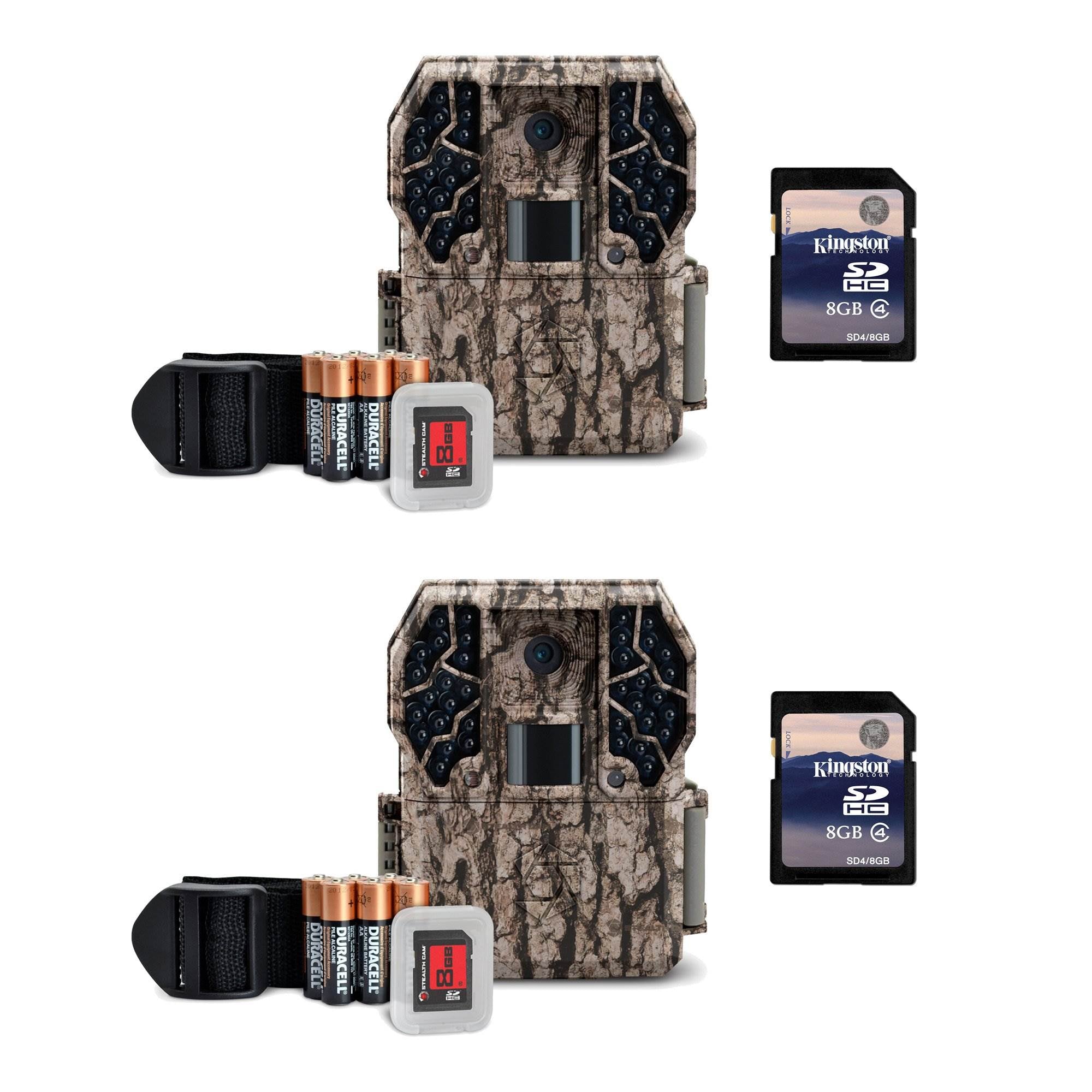 Stealth Cam ZX36NG 10MP No Glo Infrared Trail Camera Kit (2 Pack) + (2) SD Cards
