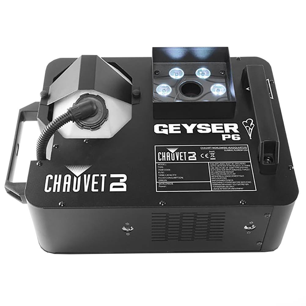 Chauvet Geyser P6 Fog Machine With Remote + Chauvet Fog Juice Fluid, 1 Gallon
