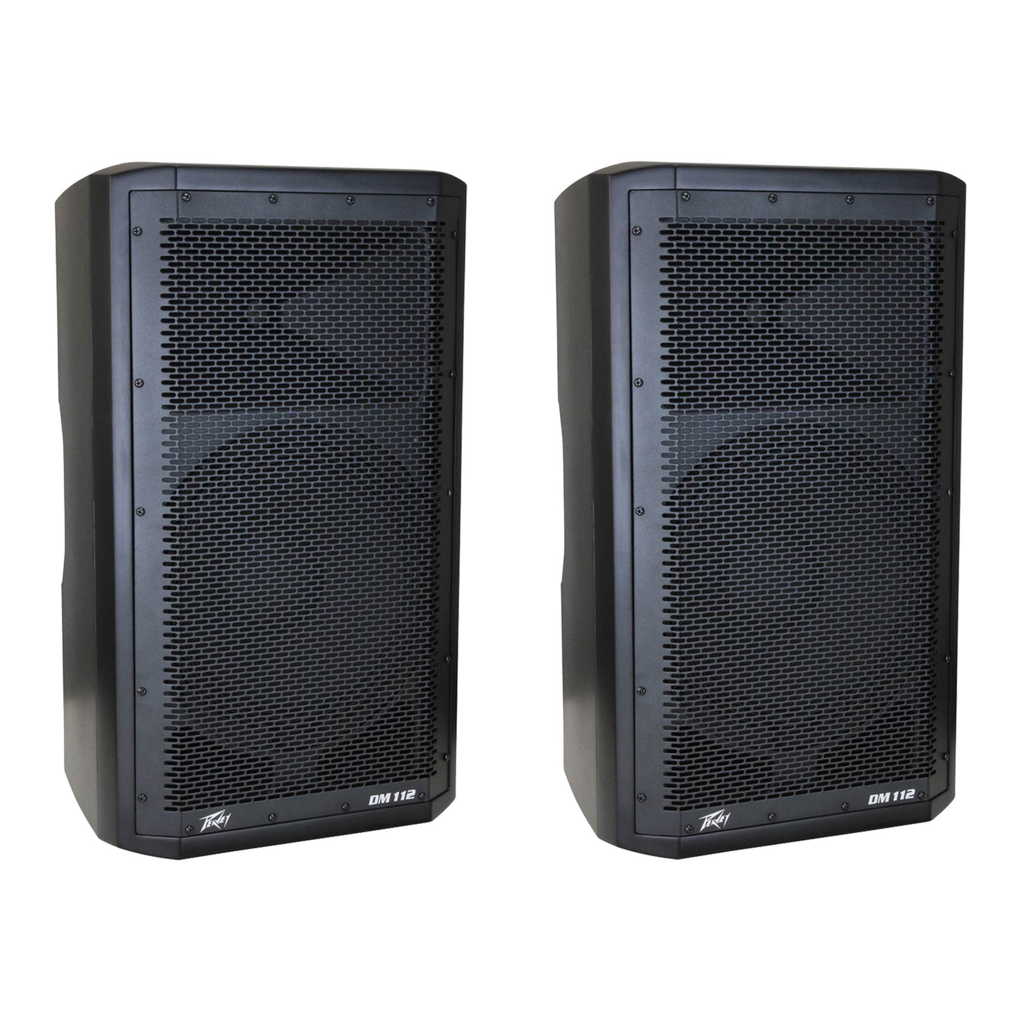 Peavey Dark Matter DM112 Pro DJ 2-Way Active 12 Inch Powered PA Speaker (2 Pack)