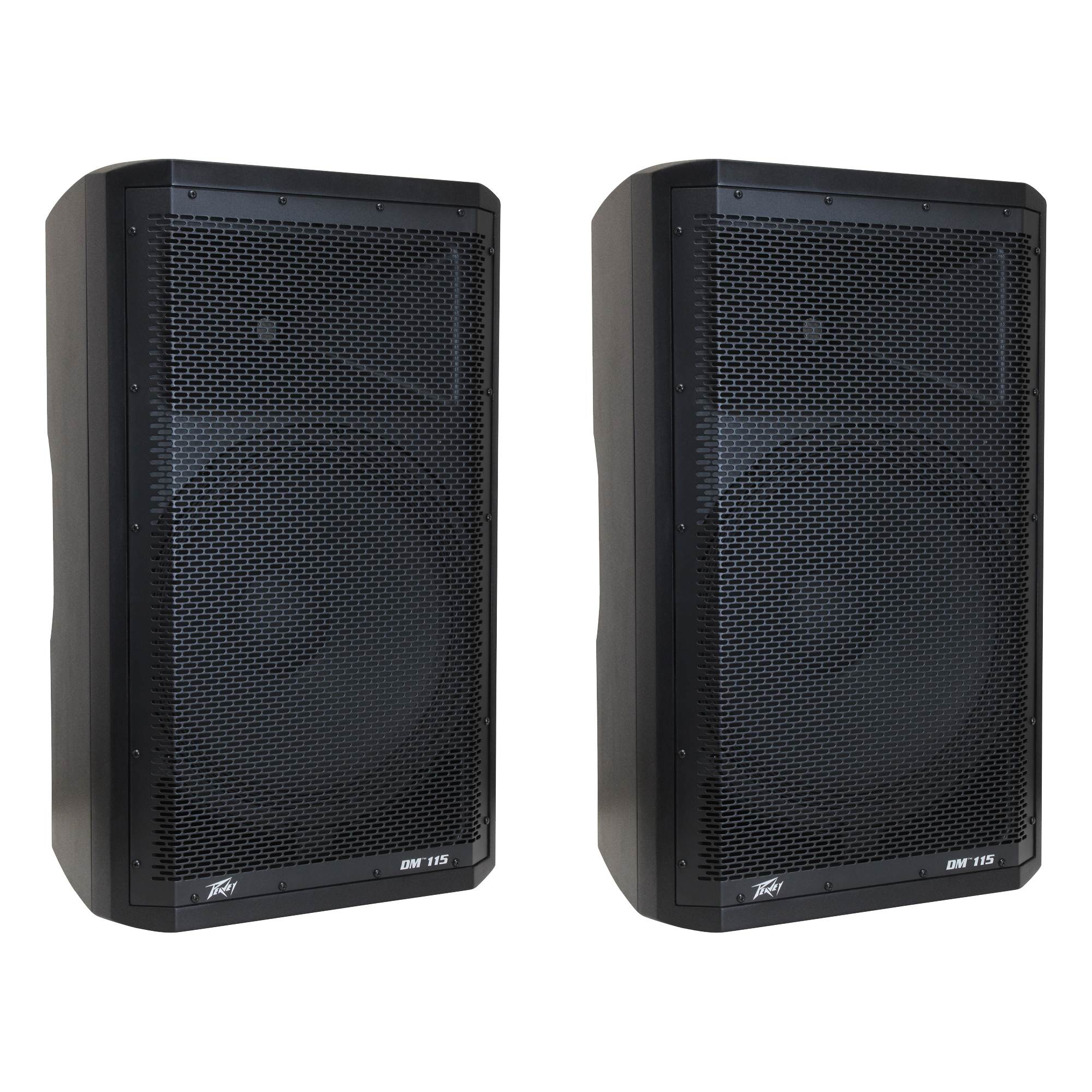 Peavey Dark Matter DM115 Pro DJ 2-Way Active 15 Inch Powered PA Speaker (2 Pack)