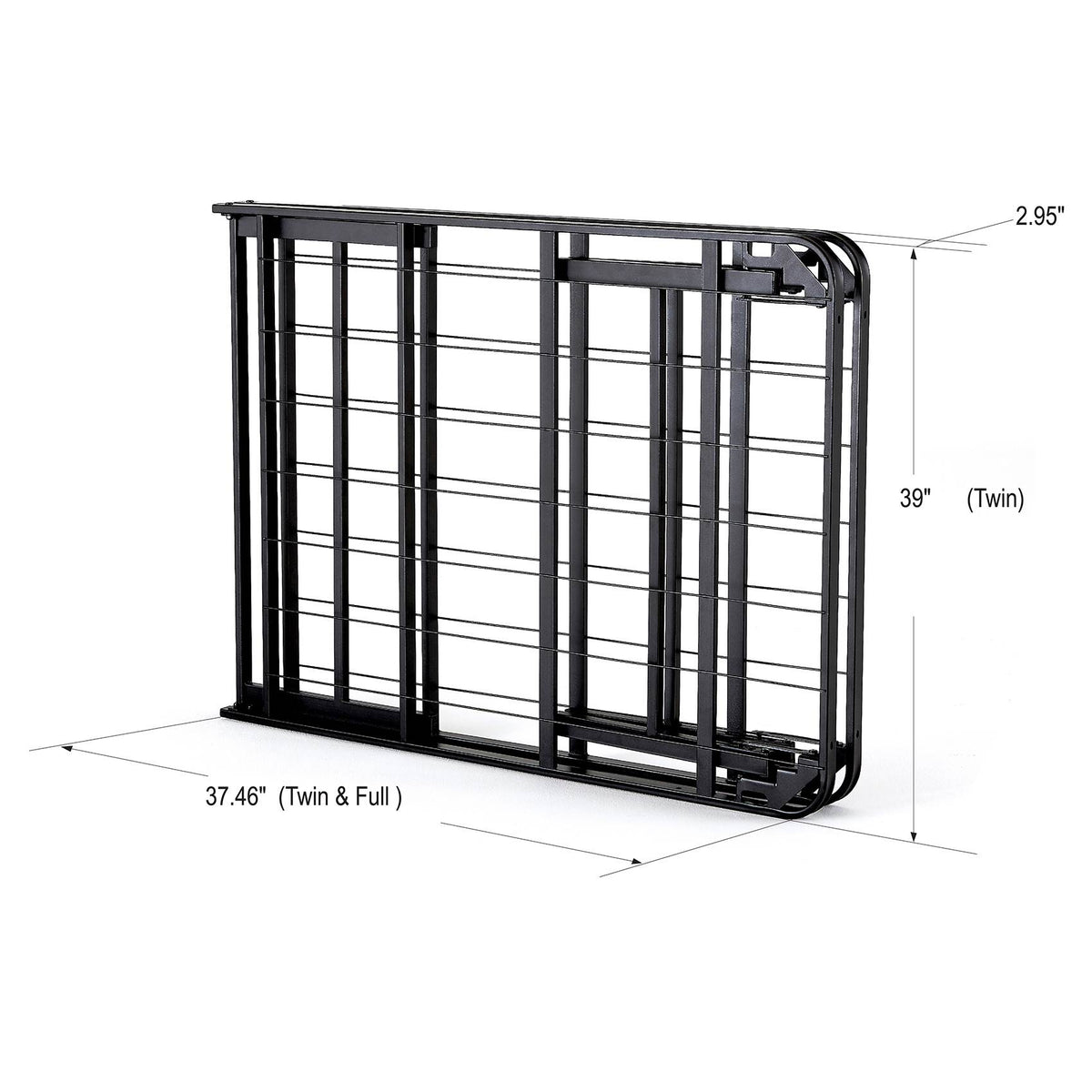 intelliBASE Lightweight Easy Set Bi-Fold Platform Metal Bed Frame, Twin (Used)