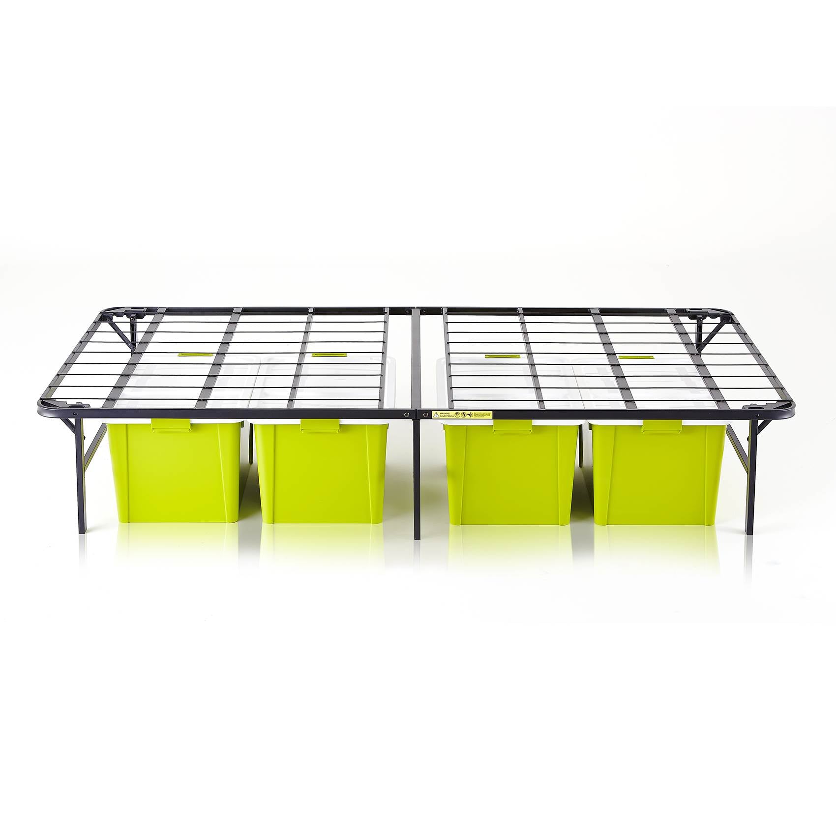 intelliBASE Lightweight Bi-Fold Platform Metal Bed Frame, Twin (Open Box)