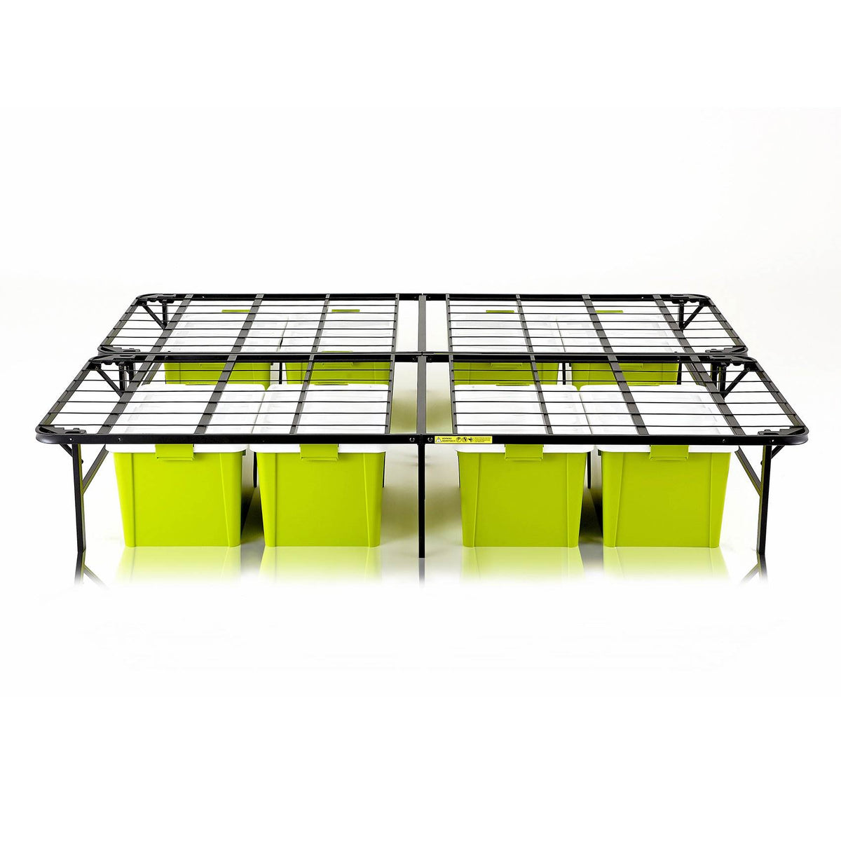 intelliBASE Lightweight Bi-Fold Platform Metal Bed Frame (Open Box)