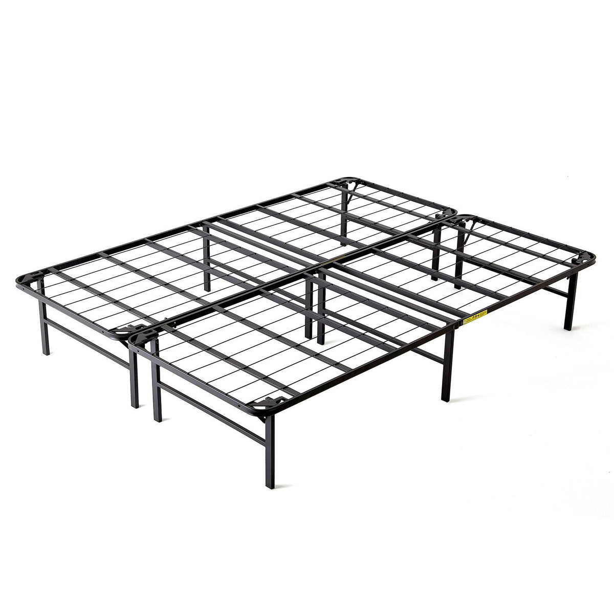 intelliBASE Lightweight Easy Set Up Bi-Fold Platform Metal Bed Frame, King(Used)