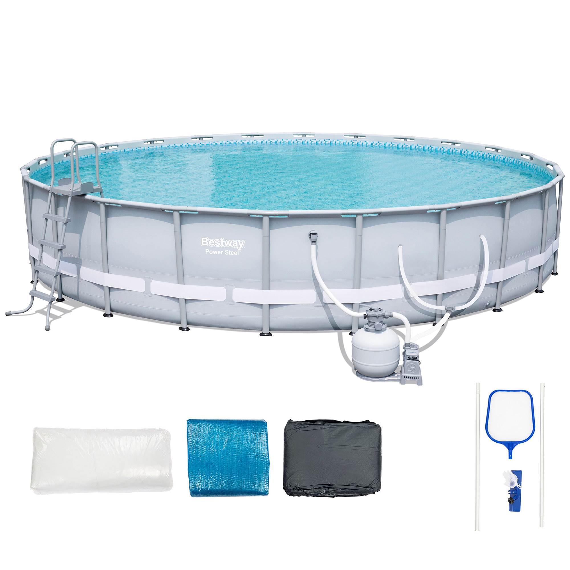 Bestway Steel Pro 24'x52" Frame Pool Set w/ Pump, Ladder, & Covers (Open Box)