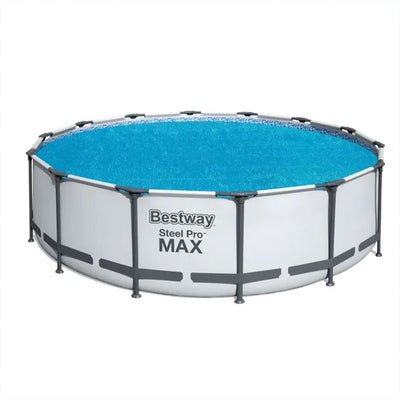 Bestway 14 Ft Pool Solar Heat Cover and 6 Pack of 4.2 x 8 In Filter Replacements - VMInnovations