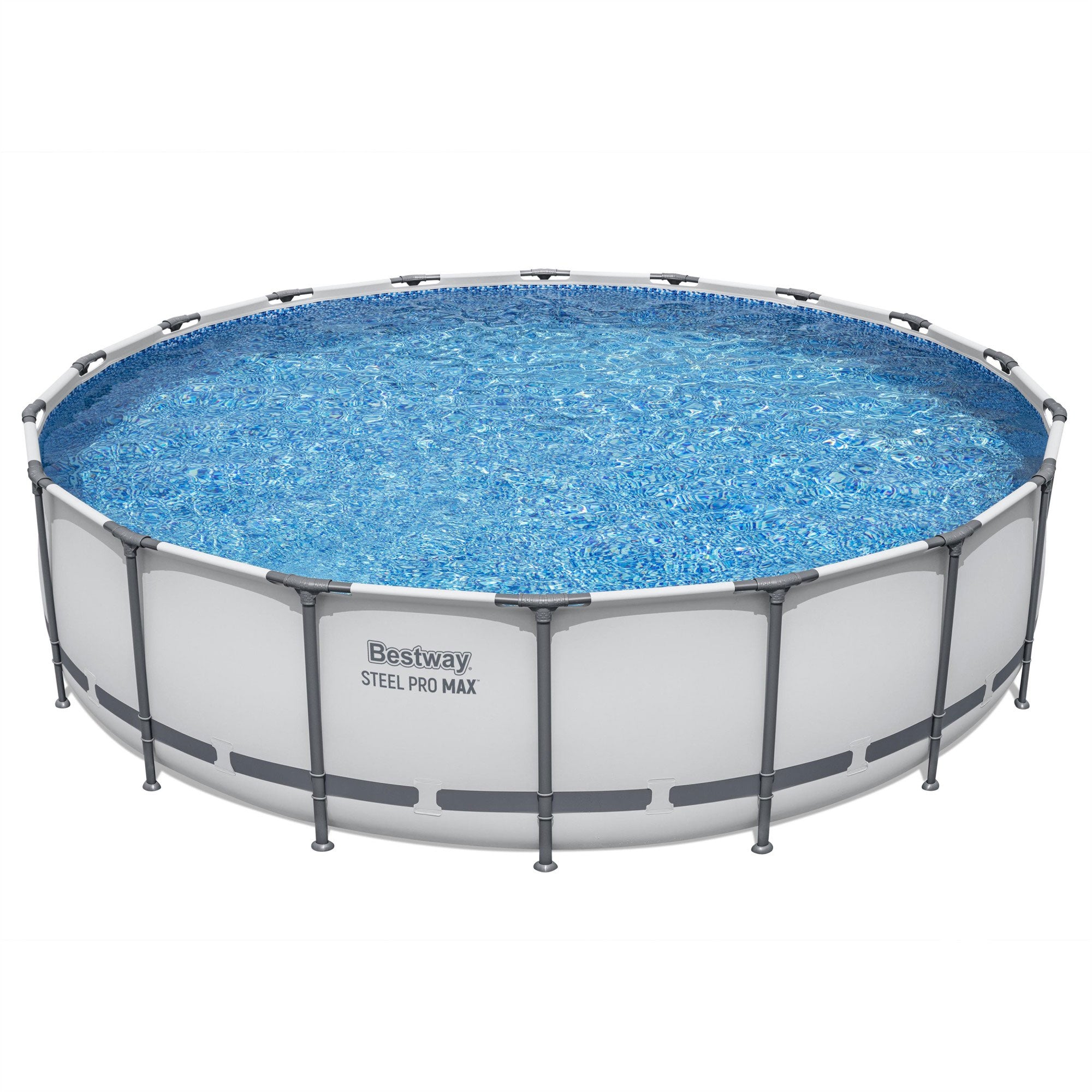Bestway Steel Pro 18-Foot Round Swimming Pool Set, Filter Pump Ladder (Open Box)