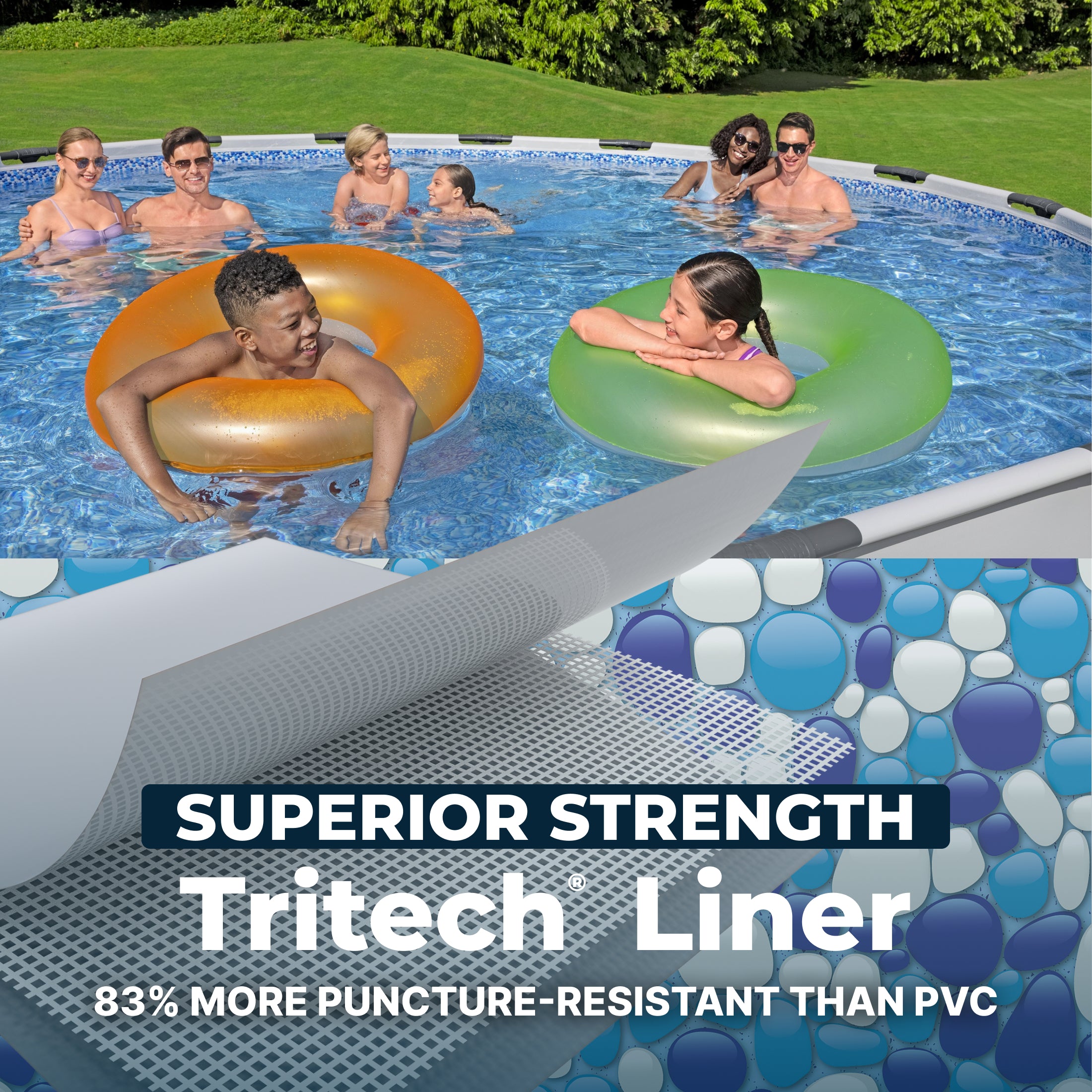 Bestway Steel Pro MAX 18'x48" Round Above Ground Swimming Pool with Pump & Cover - VMInnovations