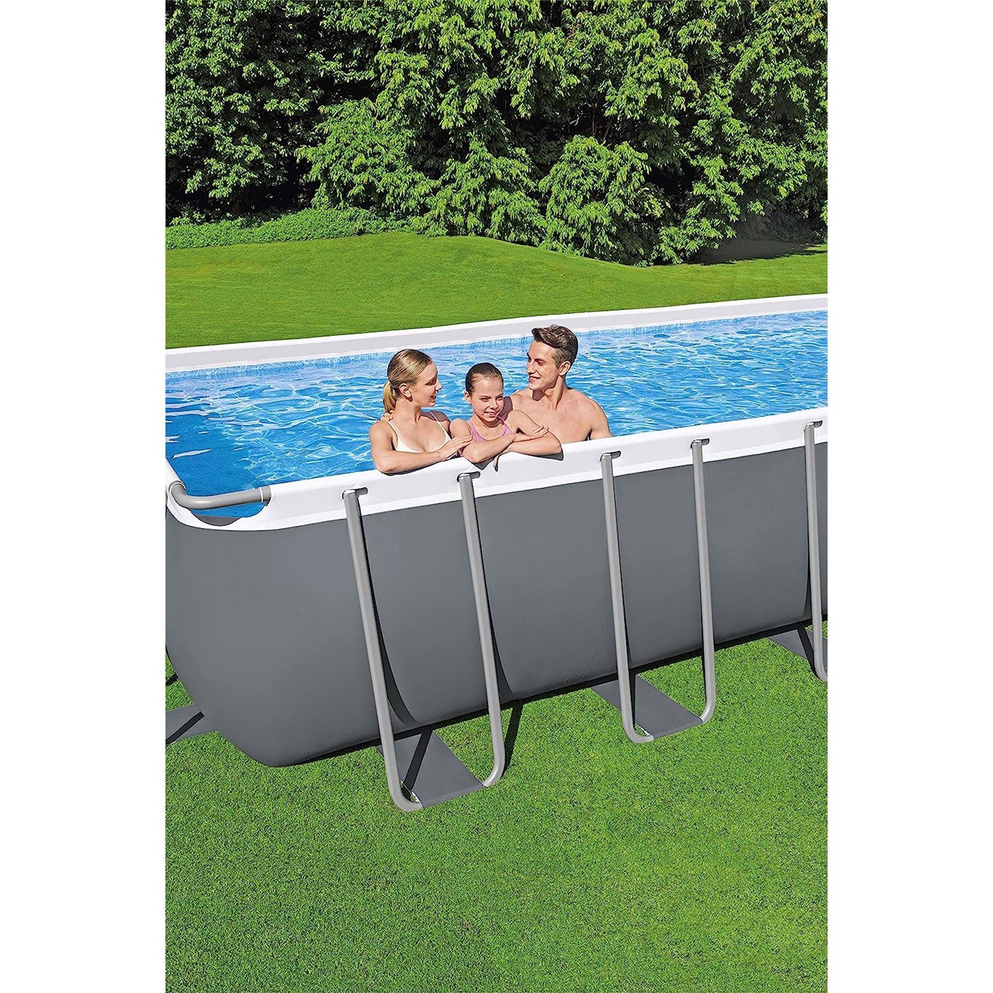 Bestway 56625E Power Steel 31ft x 16ft x 52in Rectangular Above Ground Pool Set - VMInnovations