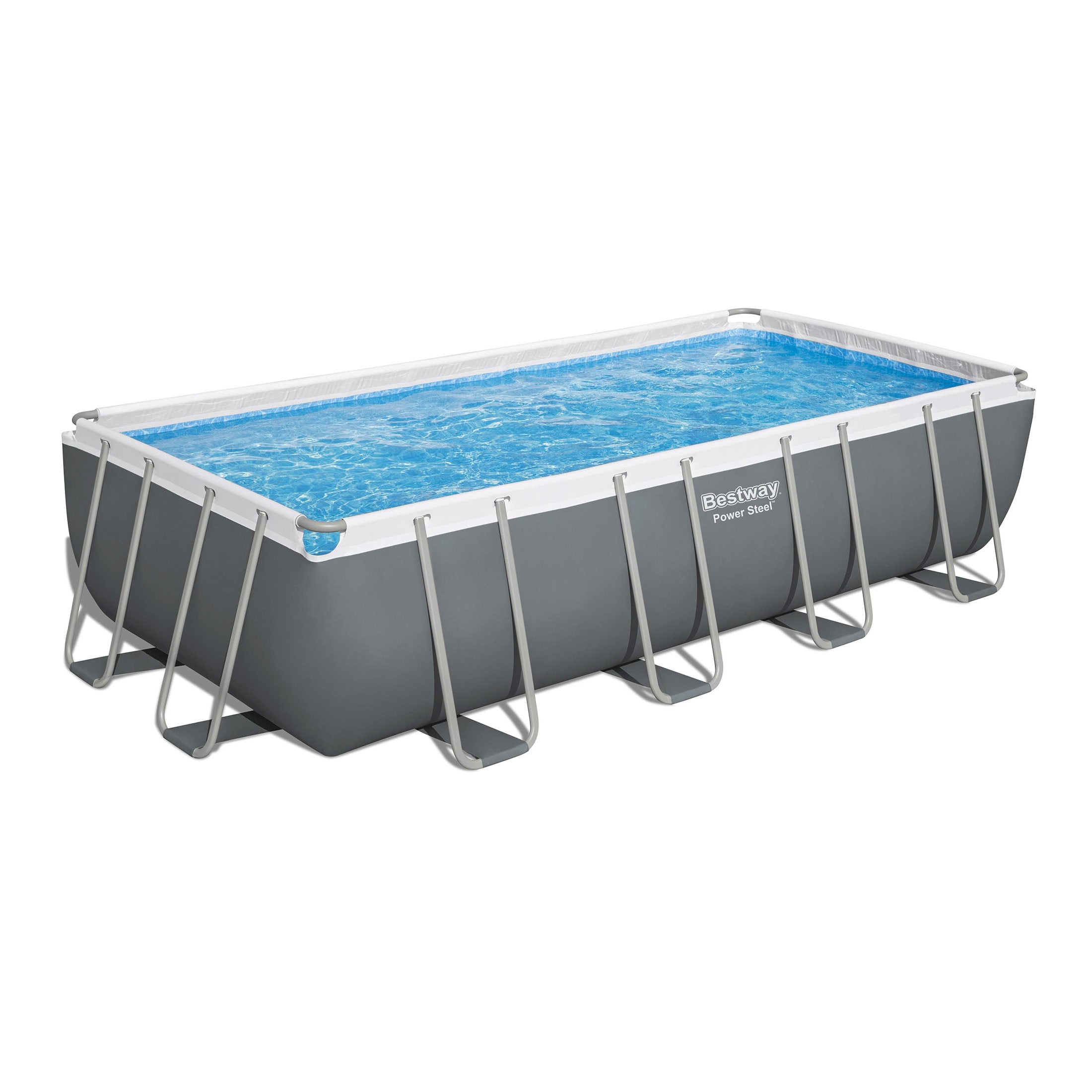 Bestway Power Steel 18'x9'x48" Rectangular Above Ground Swimming Pool (Open Box) - VMInnovations