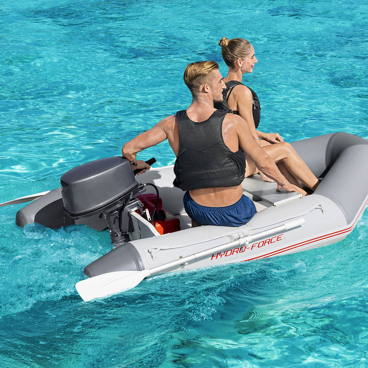 Bestway Hydro-Force Caspian Inflatable 2 Person Boat Set with Oars and Pump - VMInnovations