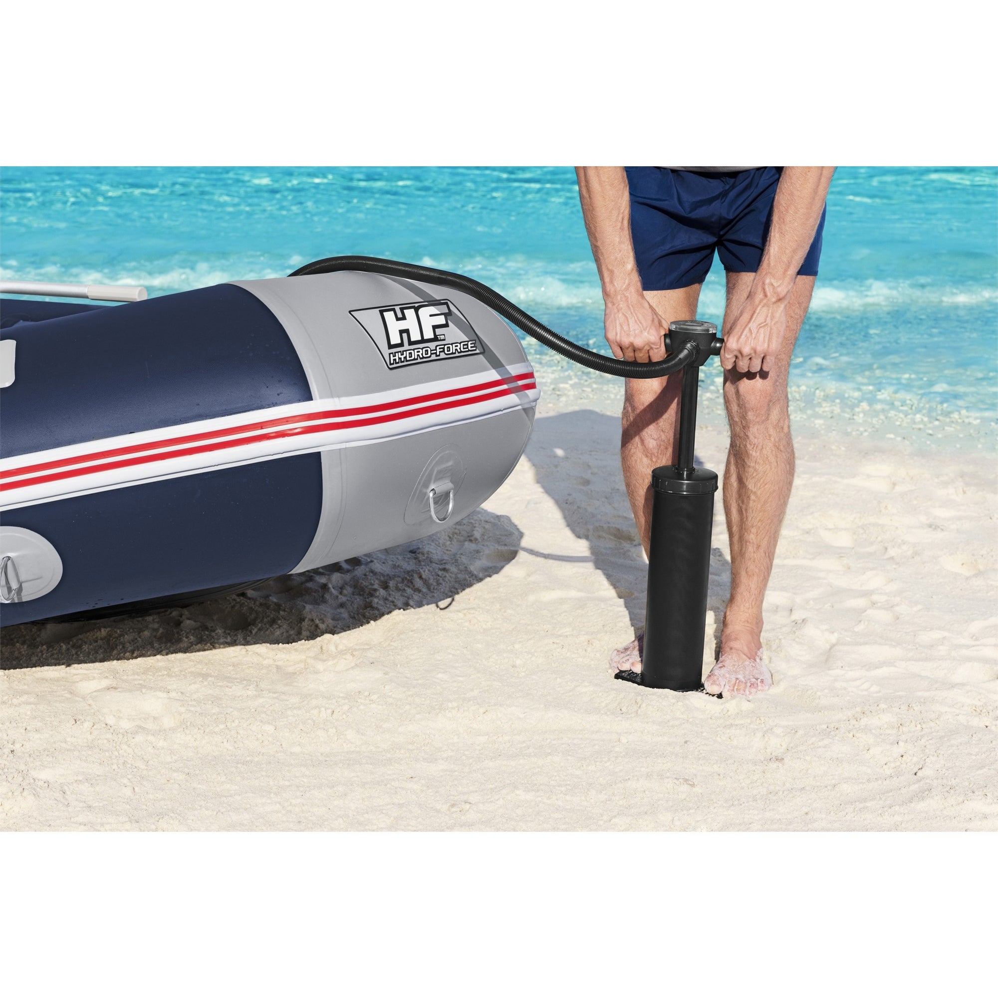 Bestway Hydro Force Mirovia Pro 130 Inch Inflatable Boat Raft w/ Oars (Open Box) - VMInnovations