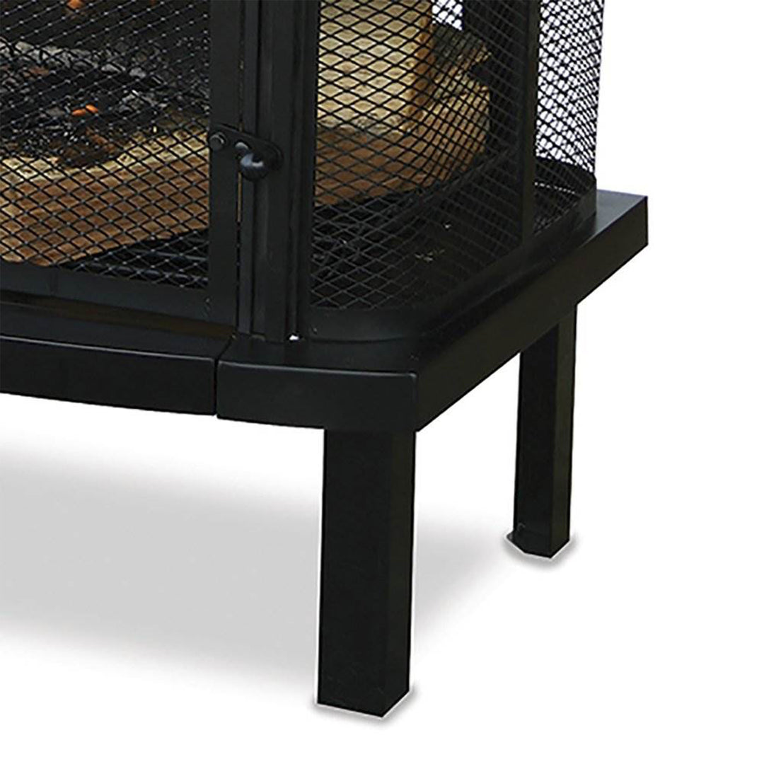 Endless Summer Wood Burning Fireplace Outdoor Chimney Fire Bowl, Black