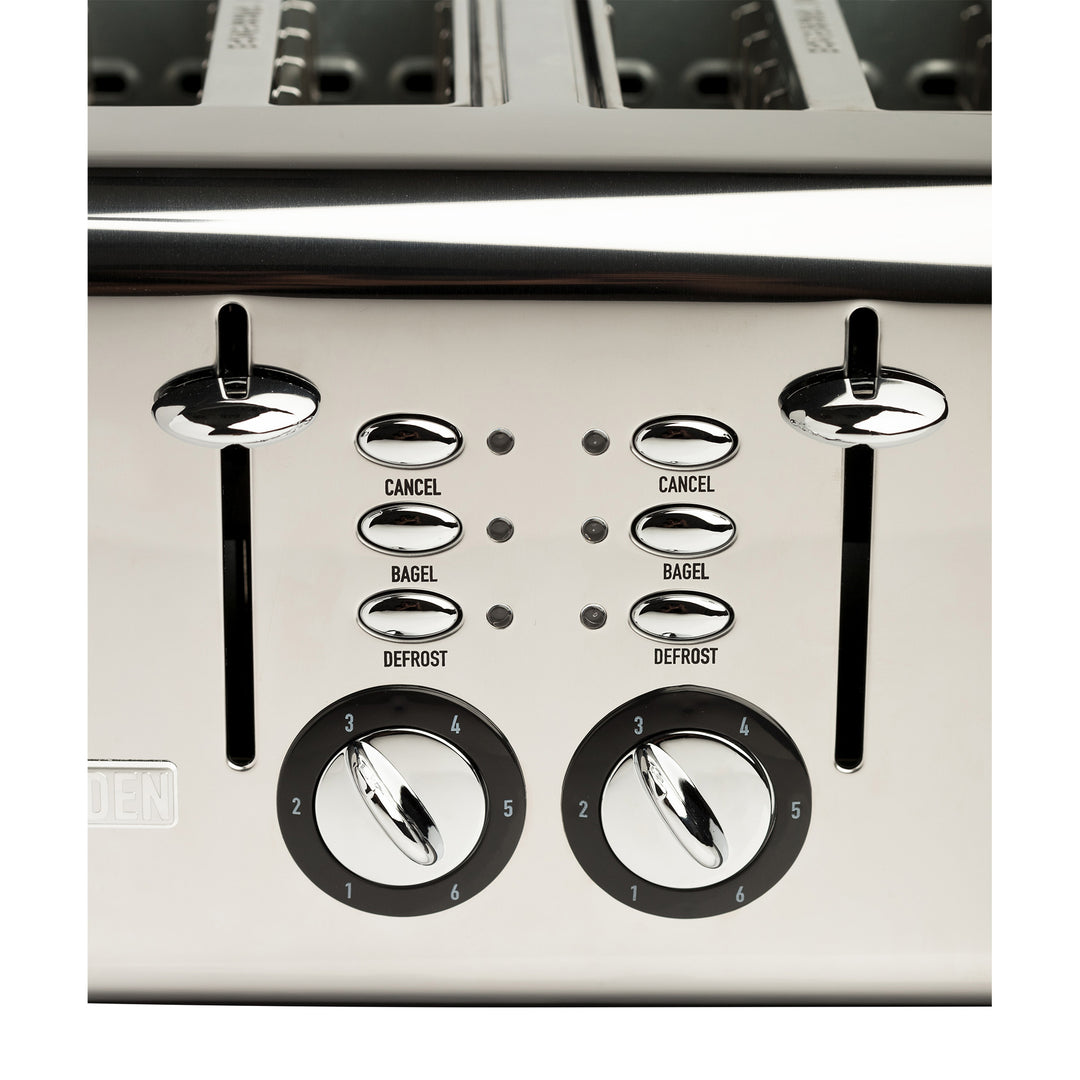 Haden Stainless Steel Retro Toaster & 1.7 Liter Stainless Steel Electric Kettle - VMInnovations
