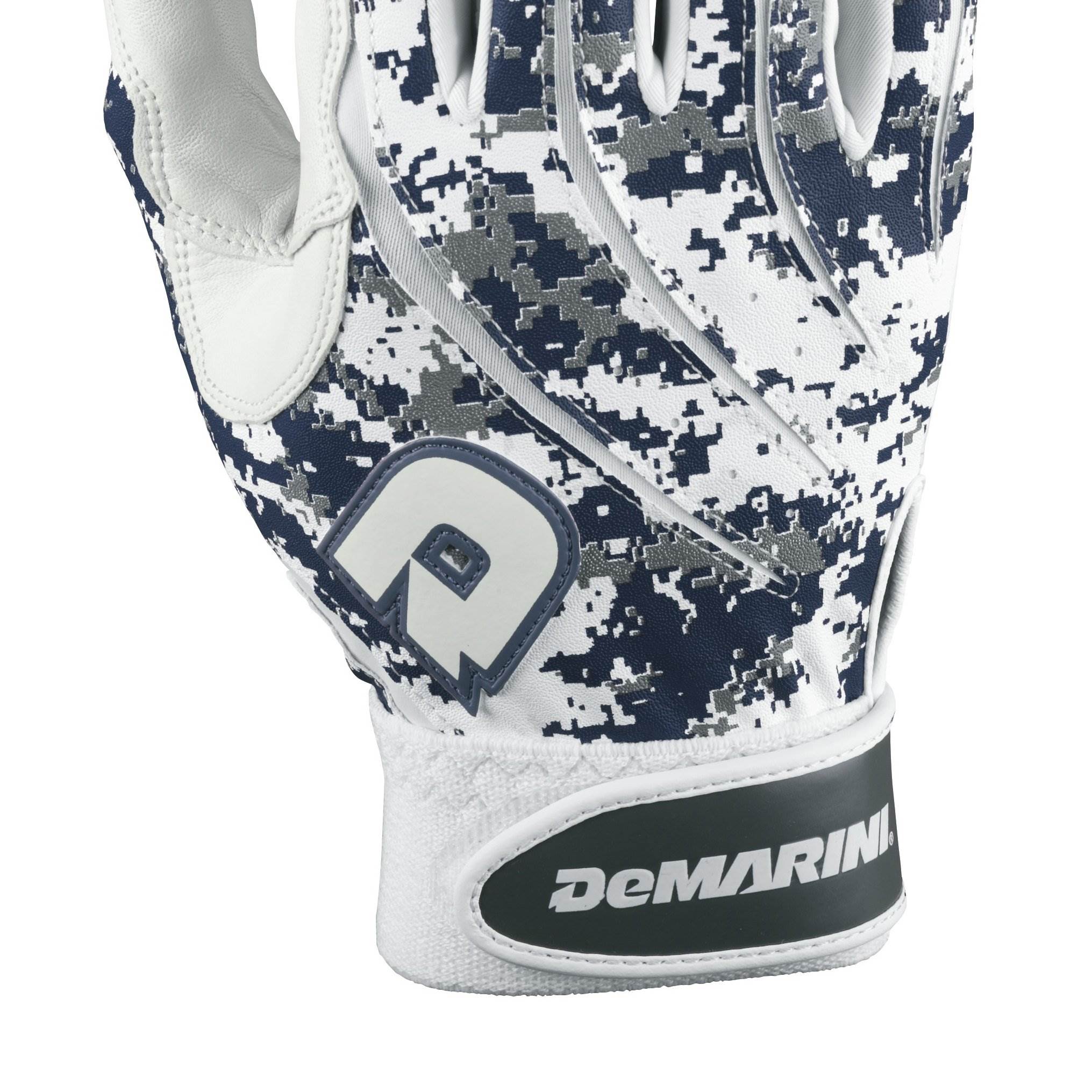 DeMarini Camo Navy Men's Baseball Batting Gloves, Small (2 Pair) | WTD6104NAS