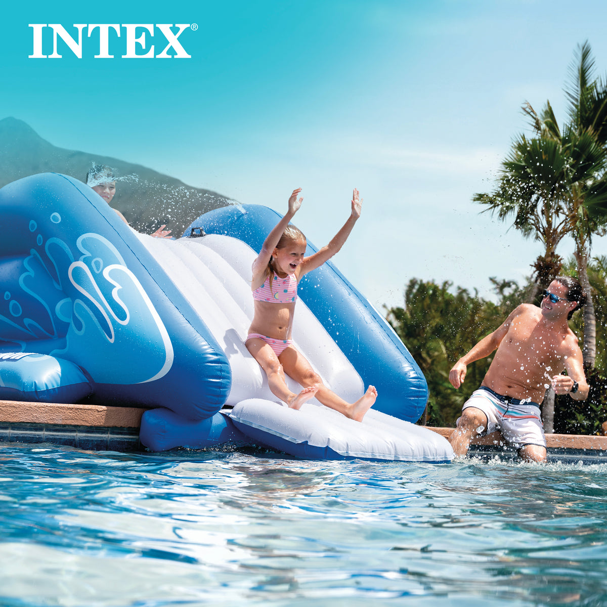 Intex 58849EP Kool Splash Inflatable Play Center Pool Water Slide (Damaged)
