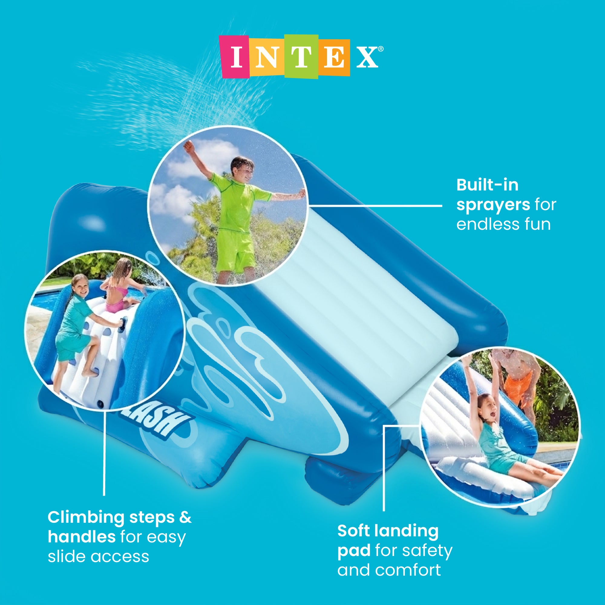 Intex Kool Splash Inflatable Play Center Swimming Pool Water Slide (2 Pack)