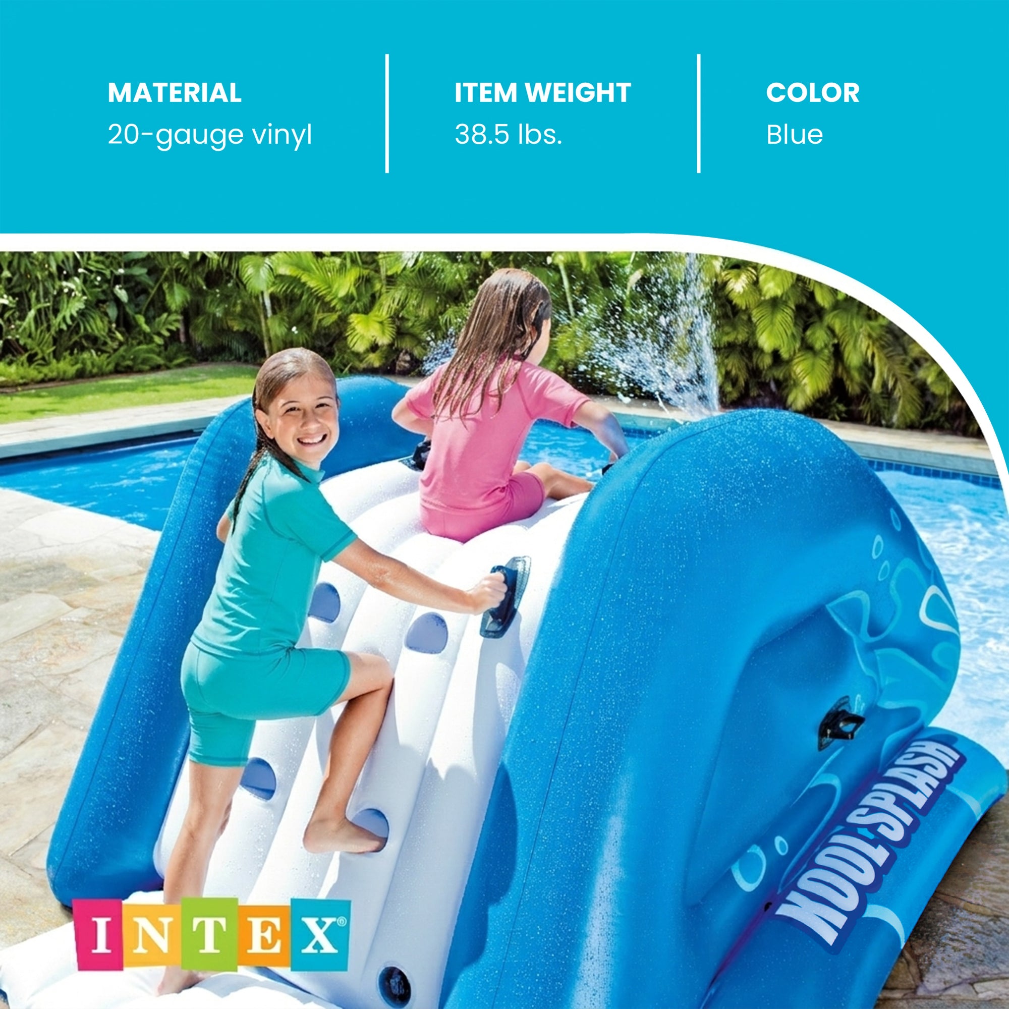 Intex 58849EP Kool Splash Inflatable Play Center Swimming Pool Water Slide, Blue