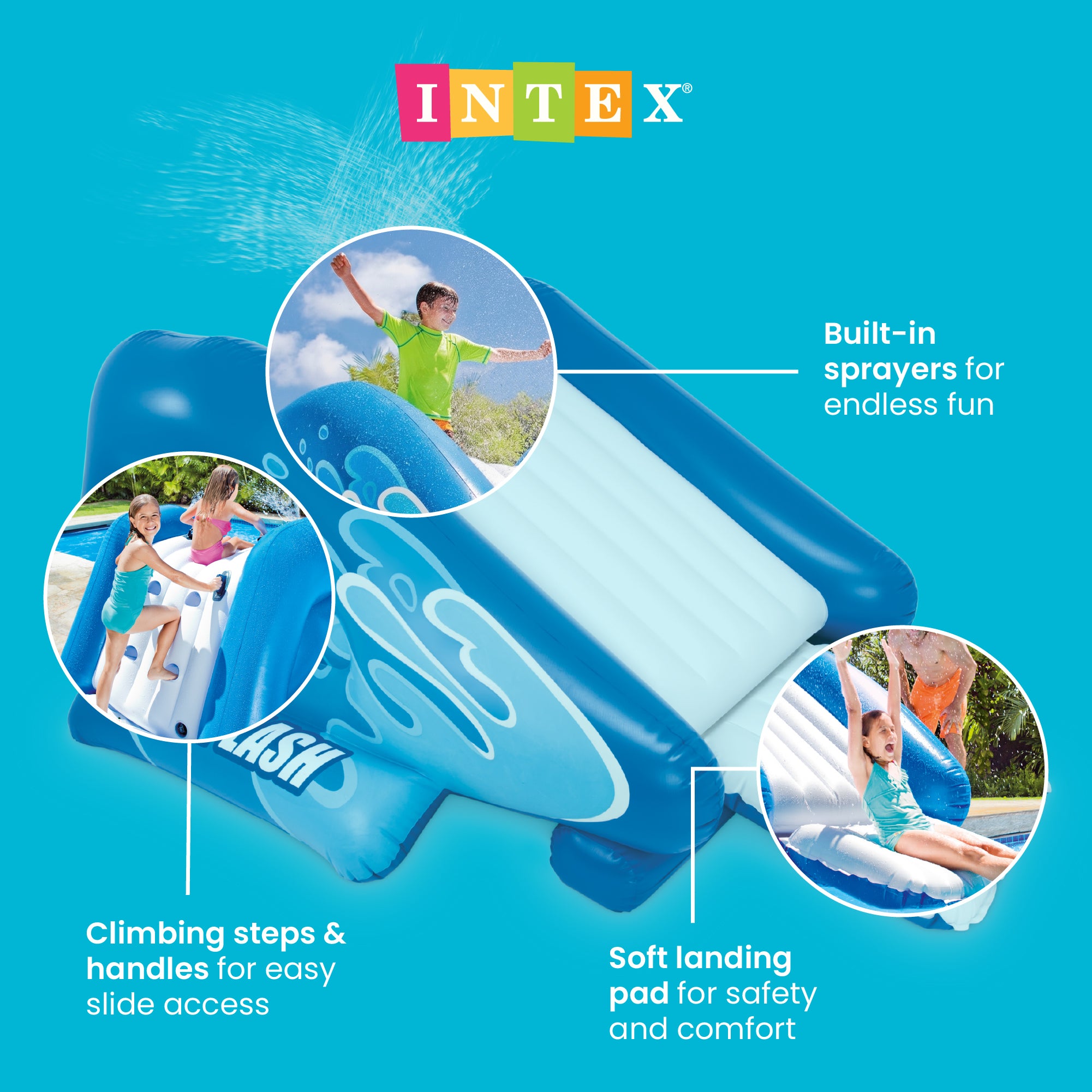 Intex Kool Splash Inflatable Play Center Swimming Pool Water Slide (3 Pack)