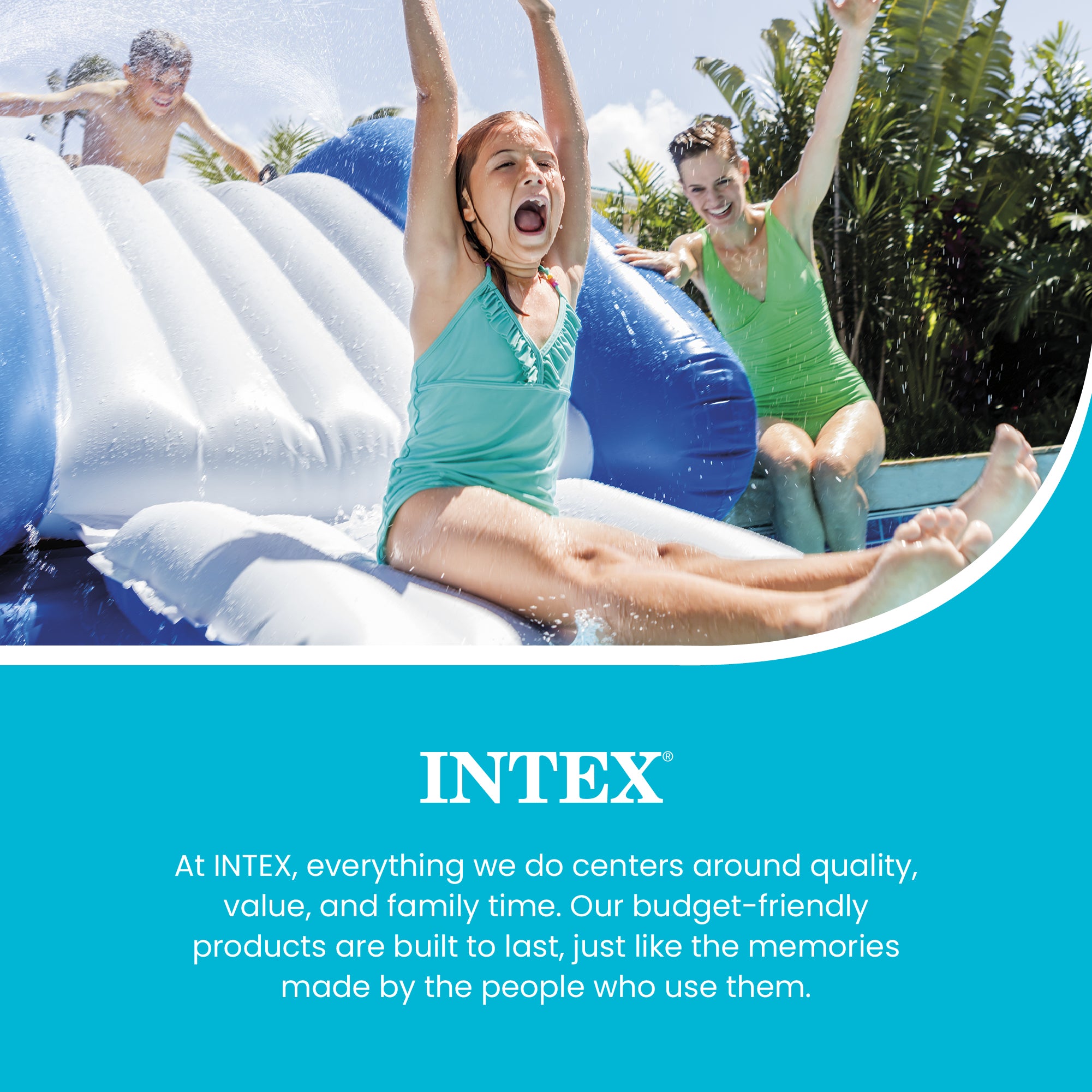 Intex Kool Splash Inflatable Play Center Swimming Pool Water Slide (3 Pack)