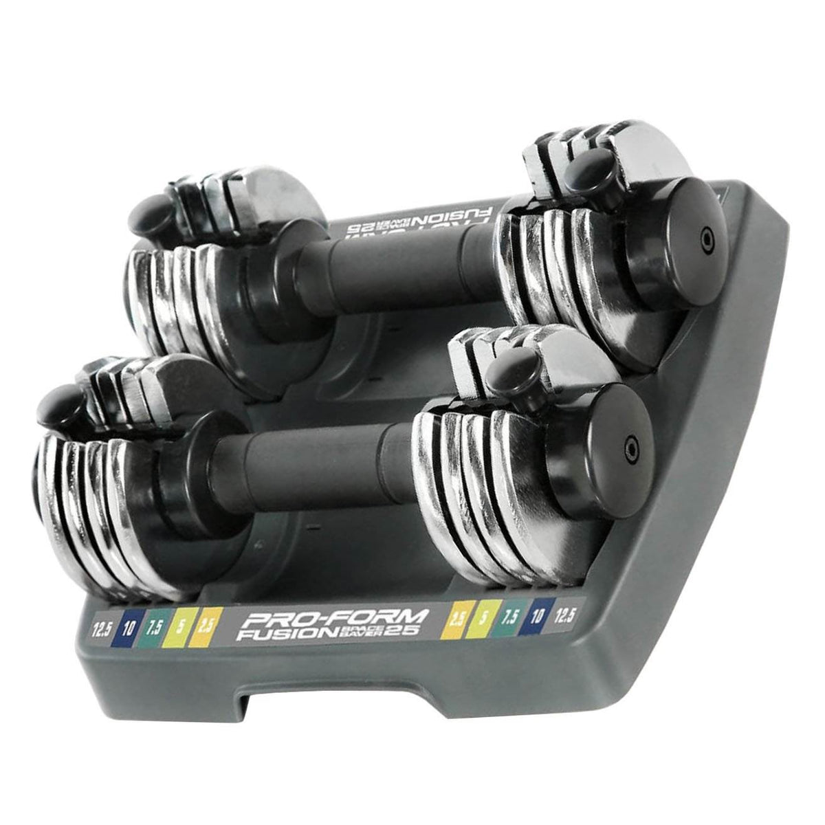 SpaceSaver 25 Pounds Double Adjustable Dumbbells | PFSAW2514 (Open Box)