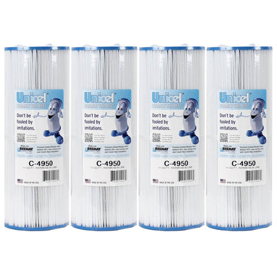 Unicel C-4950 Replacement 50 Sq Ft Pool Hot Tub Spa Filter Cartridge (4 Pack)