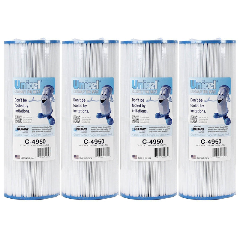 Unicel C-4950 Replacement 50 Sq Ft Pool Hot Tub Spa Filter Cartridge (4 Pack)