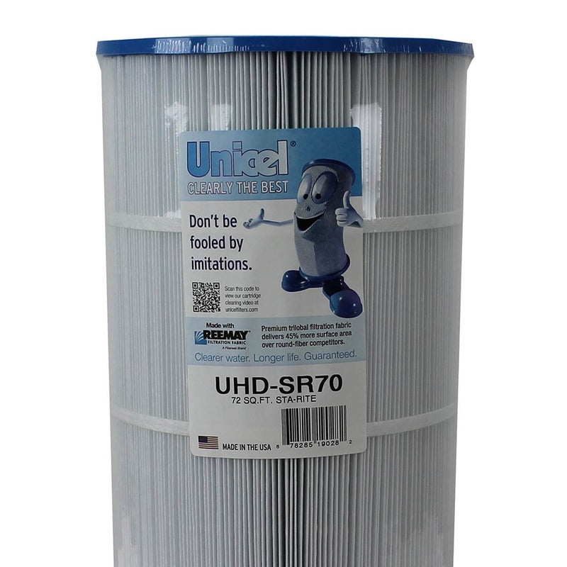 Unicel UHD-SR70 72 Sq Ft 4 Oz Media Pool Filter Cartridge, 195 Pleats (6 Pack)