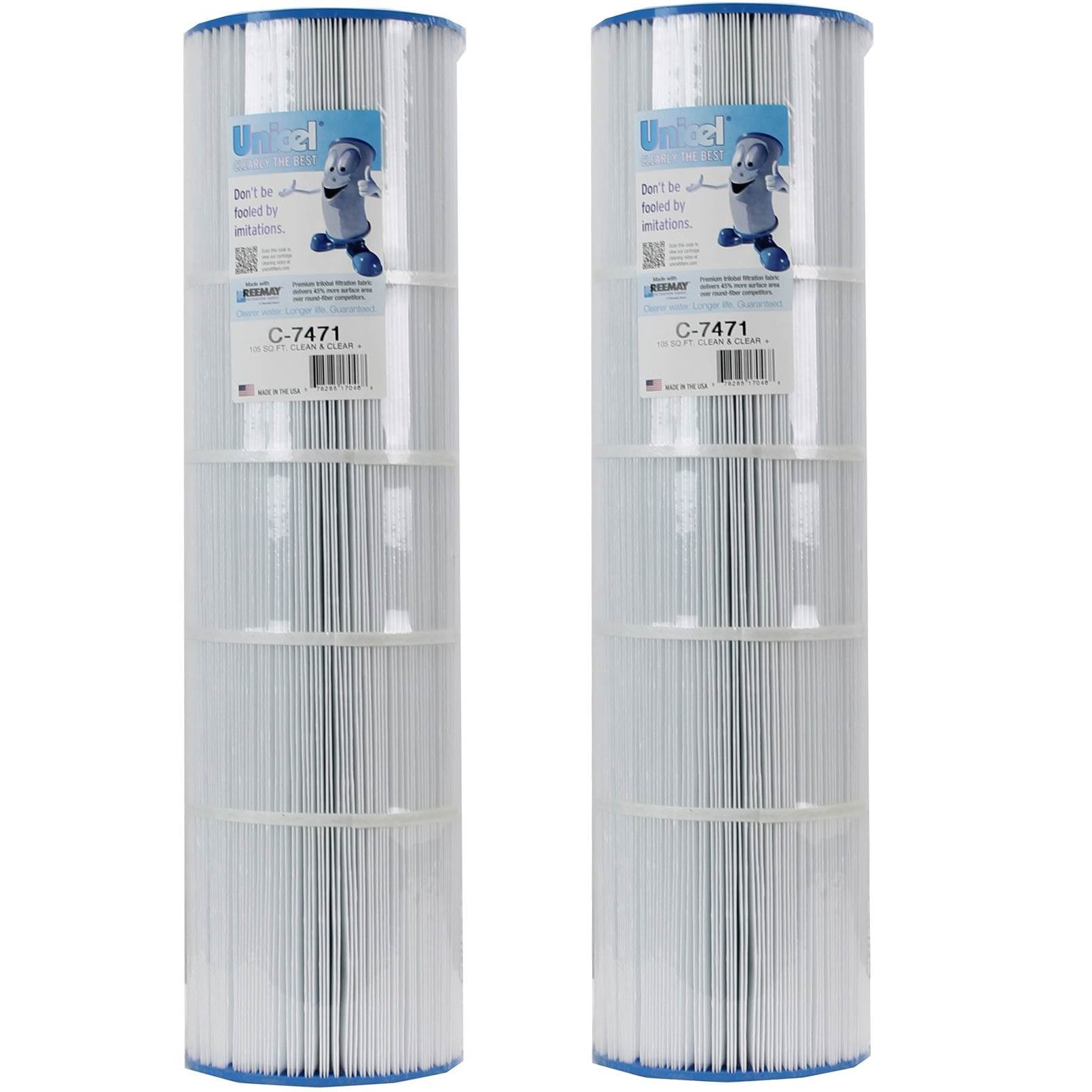 Unicel Clean & Clear Plus Replacement Cartridge Filter C-7471 PCC 105 (2 Pack)