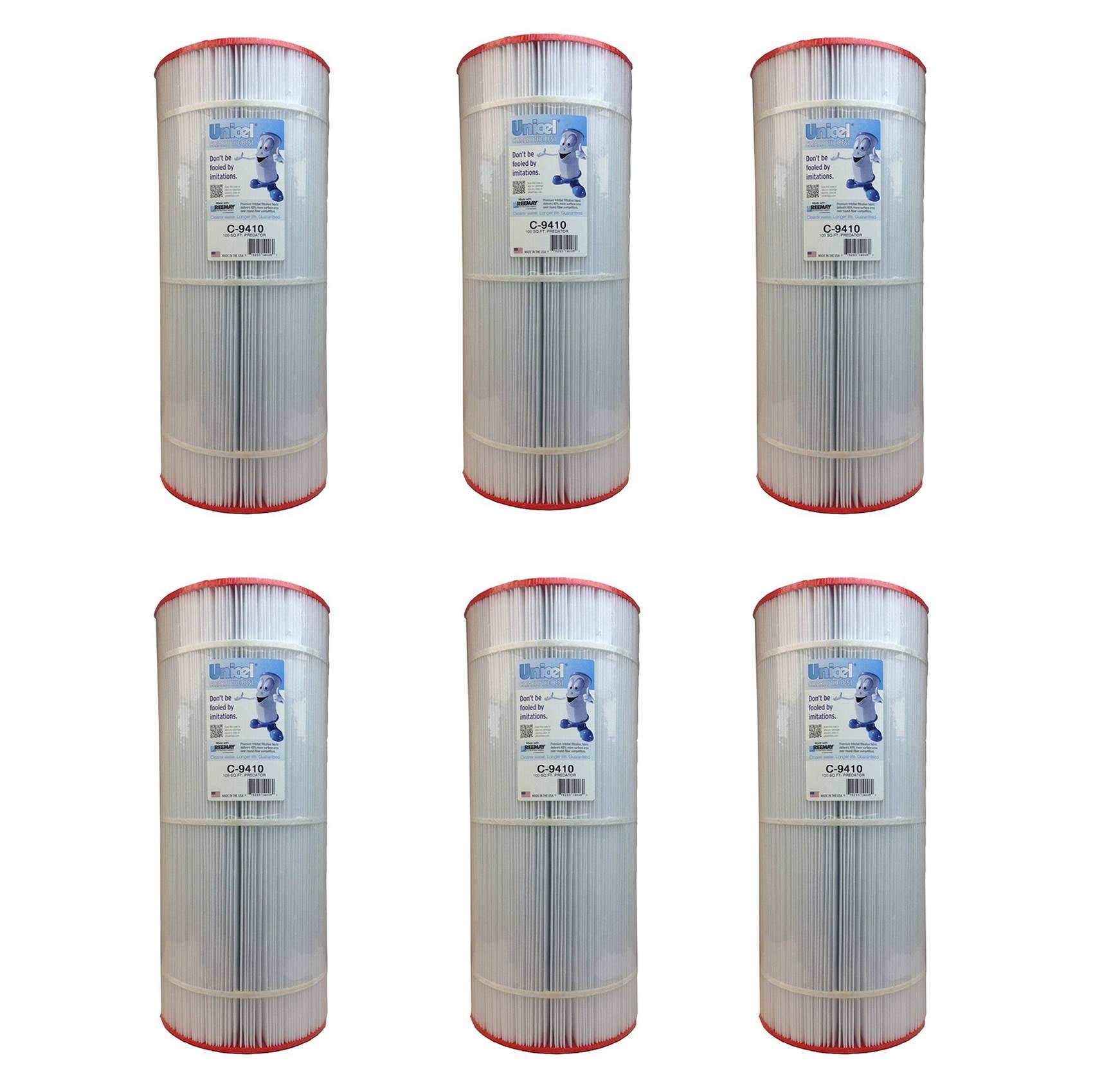 Unicel C-9410 Replacement 100 Sq Ft Pool Filter Cartridge, 155 Pleats, 6 Pack - VMInnovations