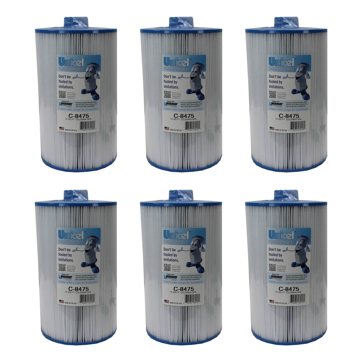 Unicel C-8475 Coleman Maax 75 Sq. Ft. Replacement Pool Filter Cartridge (6 Pack)