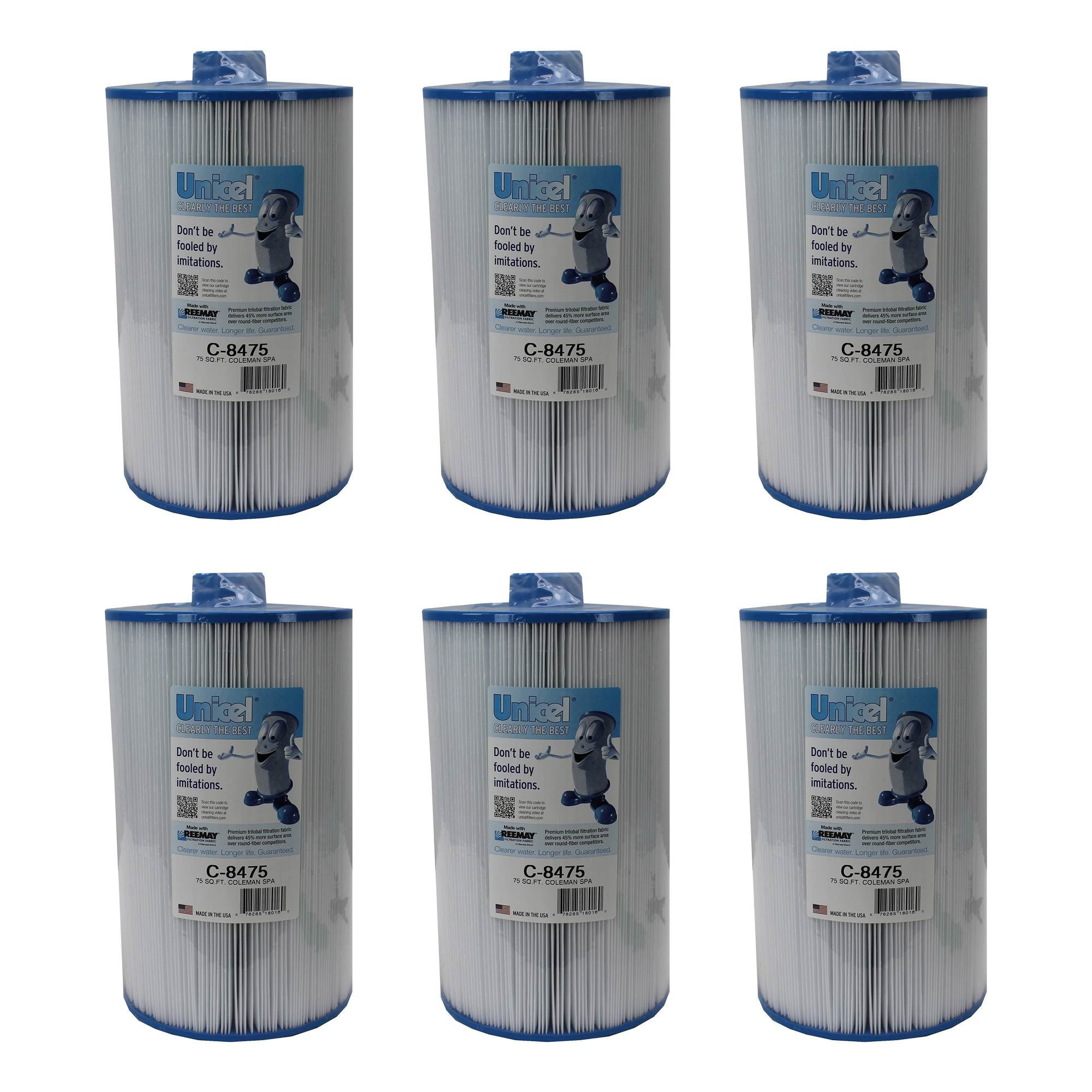 Unicel C-8475 Coleman Maax 75 Sq. Ft. Replacement Pool Filter Cartridge (6 Pack) - VMInnovations