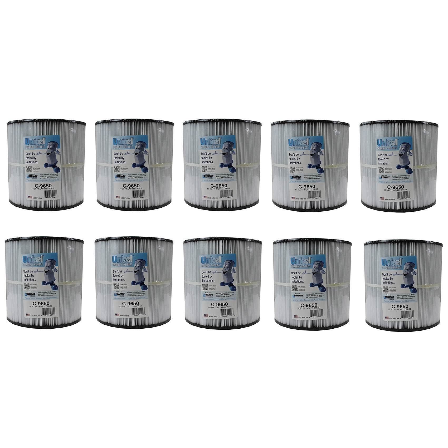 Unicel 50 Square Feet Spa Replacement Filter Cartridge (10 Pack)
