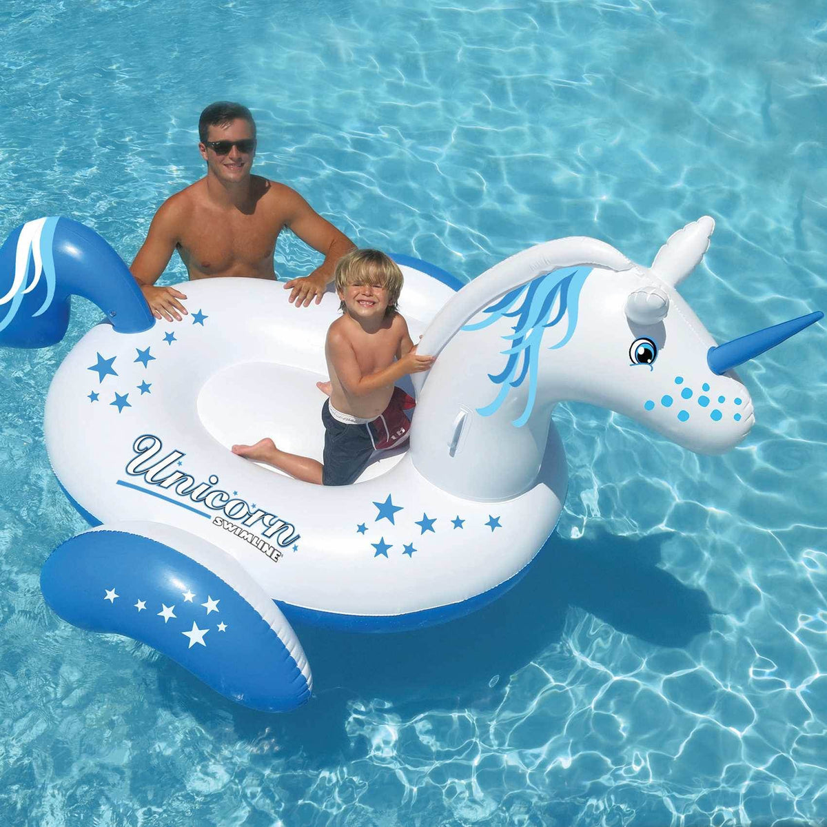 Swimline Giant Inflatable Magical Unicorn Ride On Swimming Pool Float (Open Box)