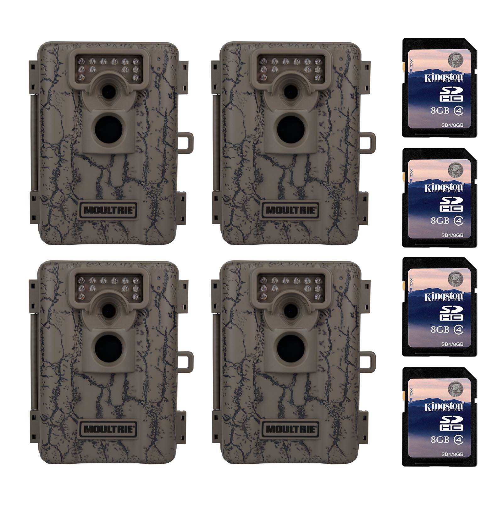 Moultrie A-5 5 MP Trail Game Camera, 4-Pack w/ SD Cards (Certified Refurbished)