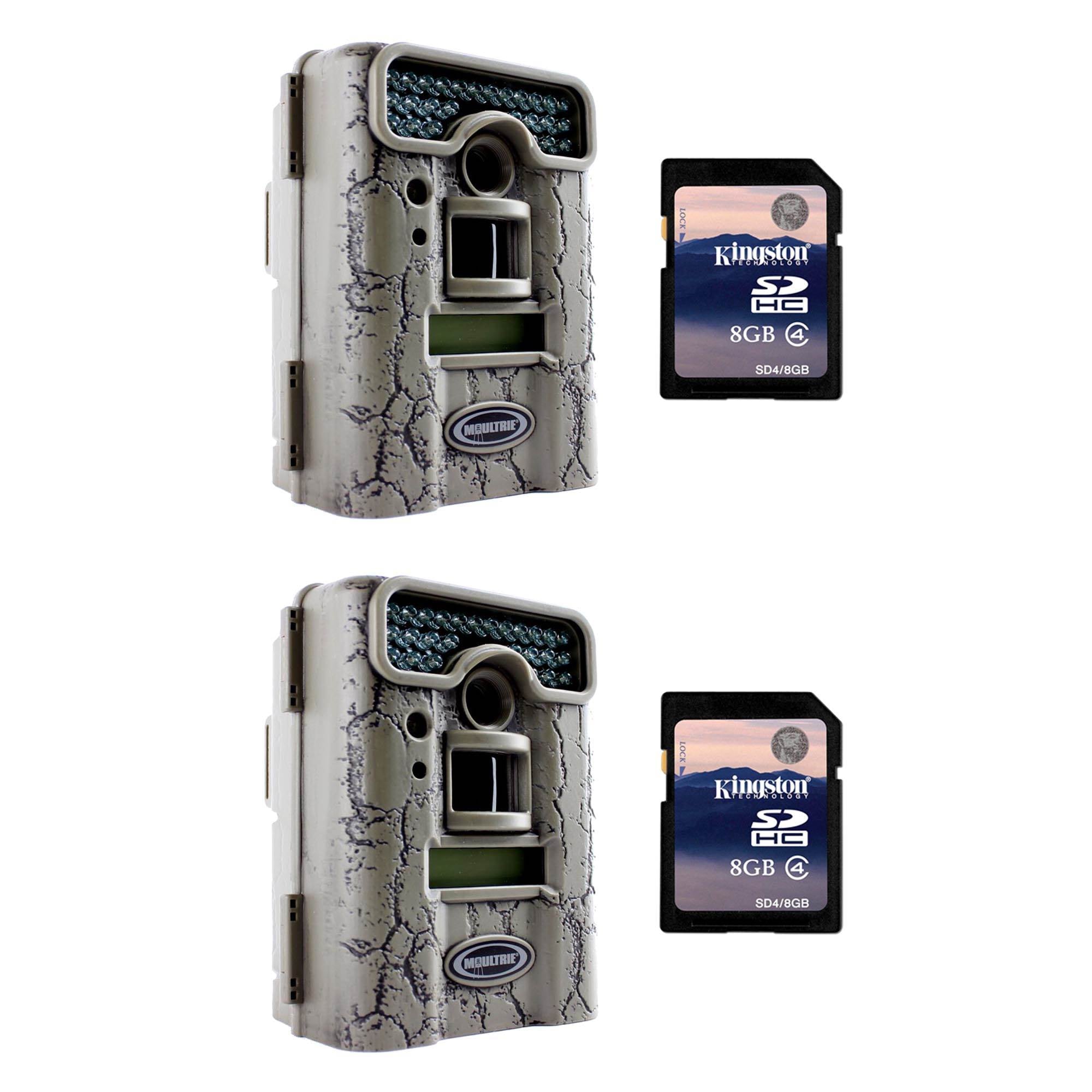 Moultrie D55IRXT Trail Game Camera, 2 Pack (Certified Refurbished) + SD Cards