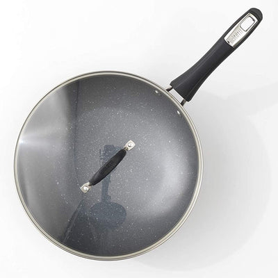 Bialetti 7553 Impact Nonstick Heavy Gauge Oven Safe 11 Inch Stir Fry Pan, Gray