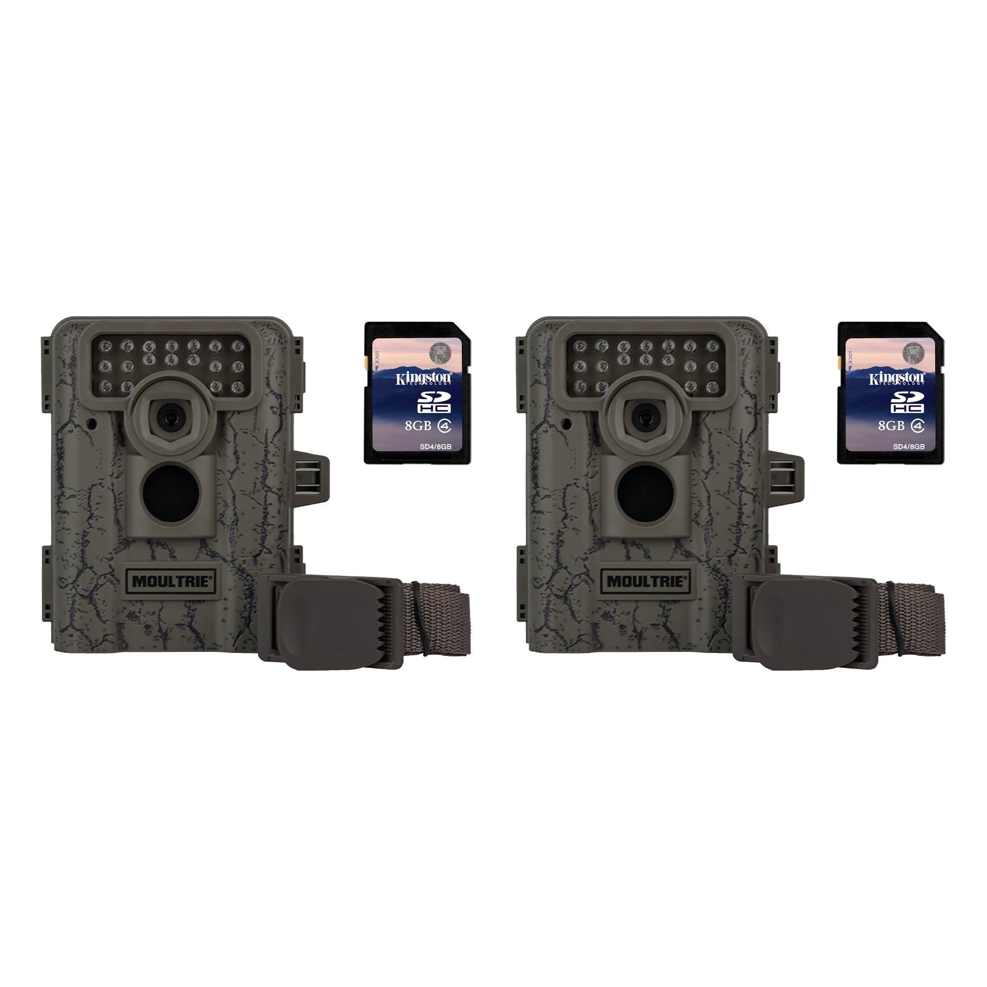 Moultrie D333 7MP Trail Game Camera, 2 Pack + SD Cards (Certified Refurbished)