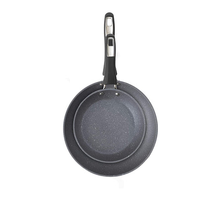 Bialetti 7556 Impact Nonstick Heavy Gauge Oven Safe 8 & 10 Inch Fry Pans, 2 Pack