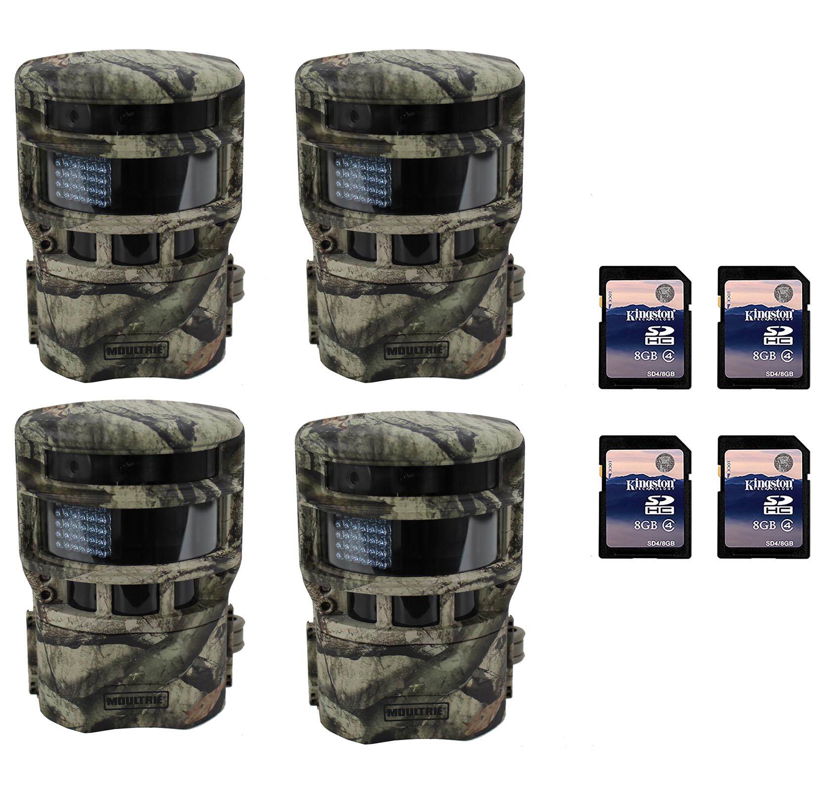 Moultrie P150 Panoramic Game Camera, 4-Pack (Certified Refurbished) w/ SD Cards