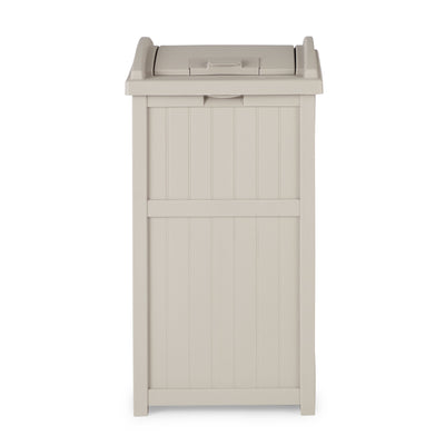 Suncast GH1732 Trash Hideaway 33 Gallon Resin Outdoor Garbage Container, Taupe