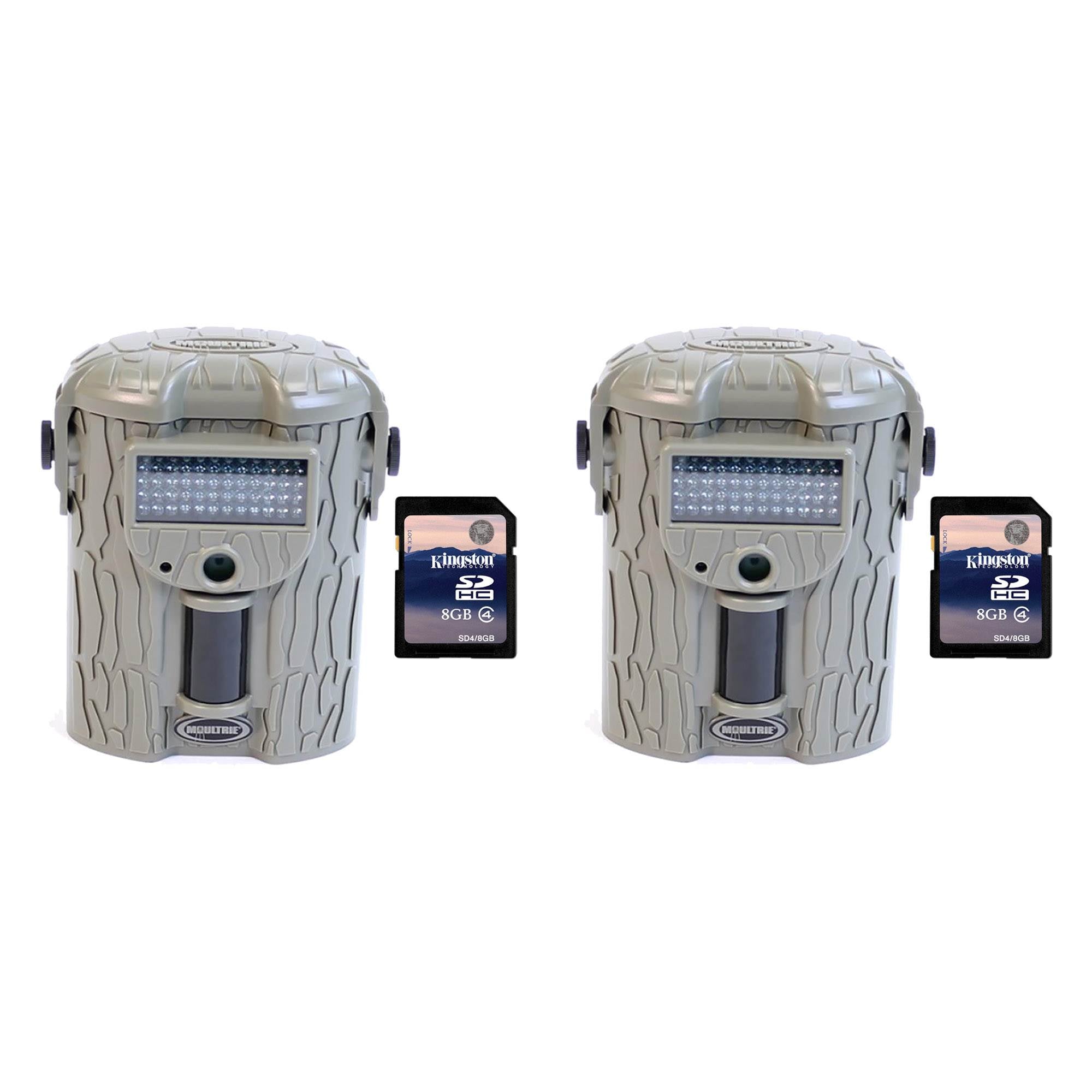 Moultrie i65 IR Trail Game Camera, 2 Pack (Certified Refurbished) + SD Cards