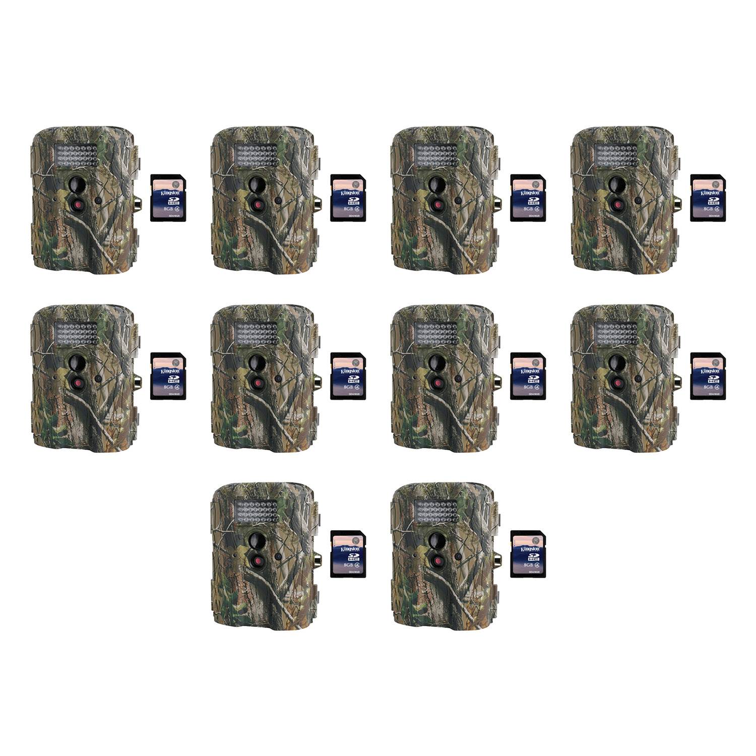 Moultrie I-35 4.0MP Game Trail Camera, 10 Pack + SD Card (Certified Refurbished)