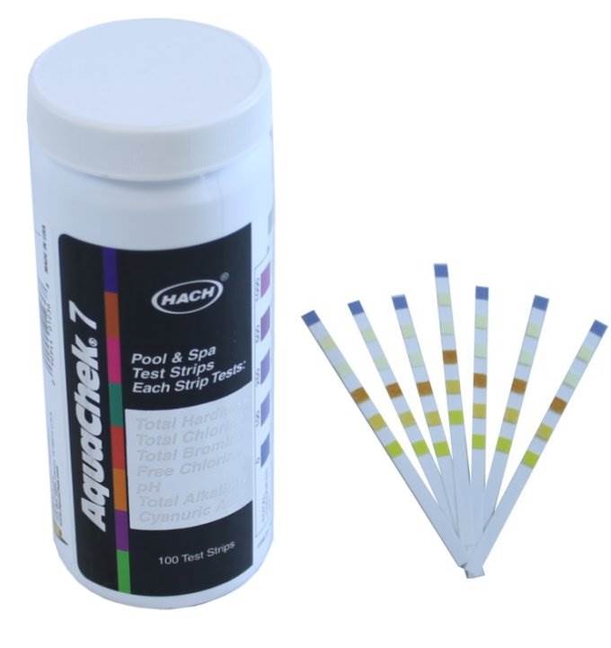 AquaChek Silver 7-Way 100 Count Pool And Spa Chlorine/pH Test Strips (4 Pack)