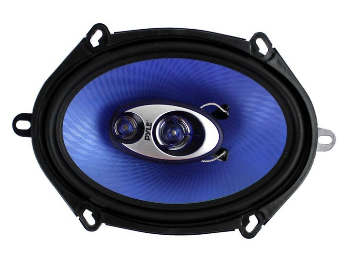 Pyle PL573BL 5x7" 300 Watts 3-Way Car Coaxial Speakers Stereo Blue, Pair - VMInnovations