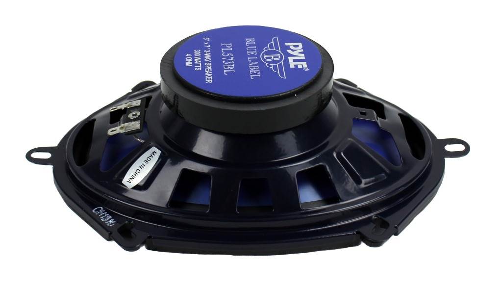 Pyle PL573BL 5x7" 300 Watts 3-Way Car Coaxial Speakers Stereo Blue, Pair - VMInnovations