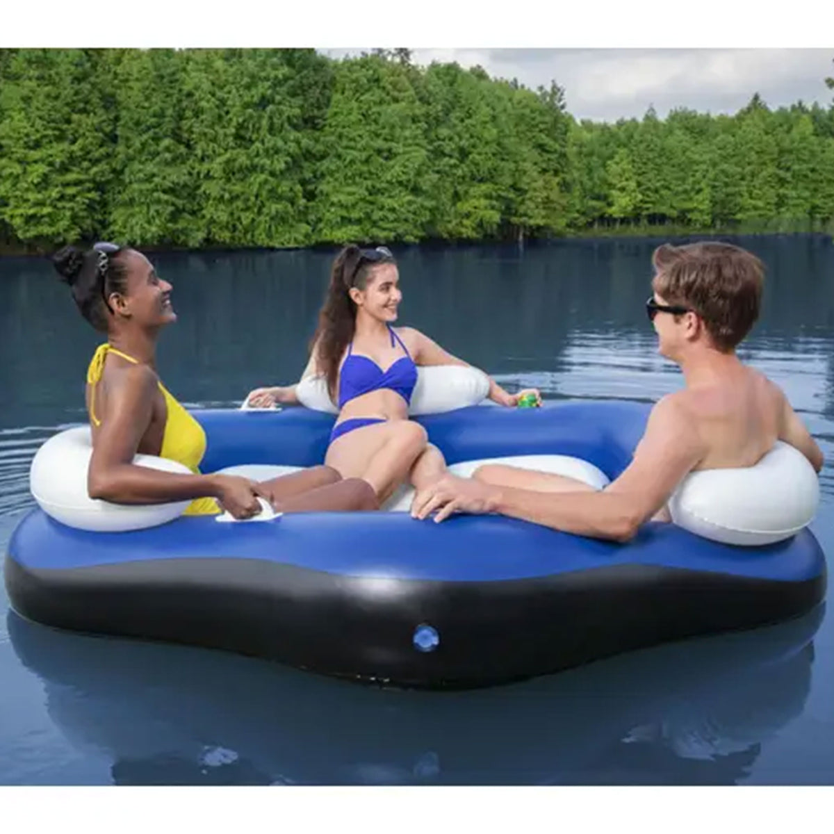 Bestway 3-Person Floating Water Island Lounge Raft With Open Bottom | 43111E