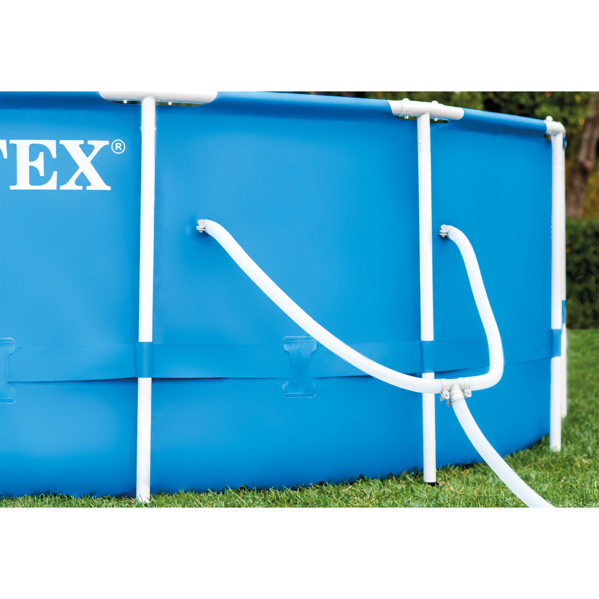 Intex 12ft x 30in Metal Frame Set Above Ground Swimming Pool with Filter - VMInnovations